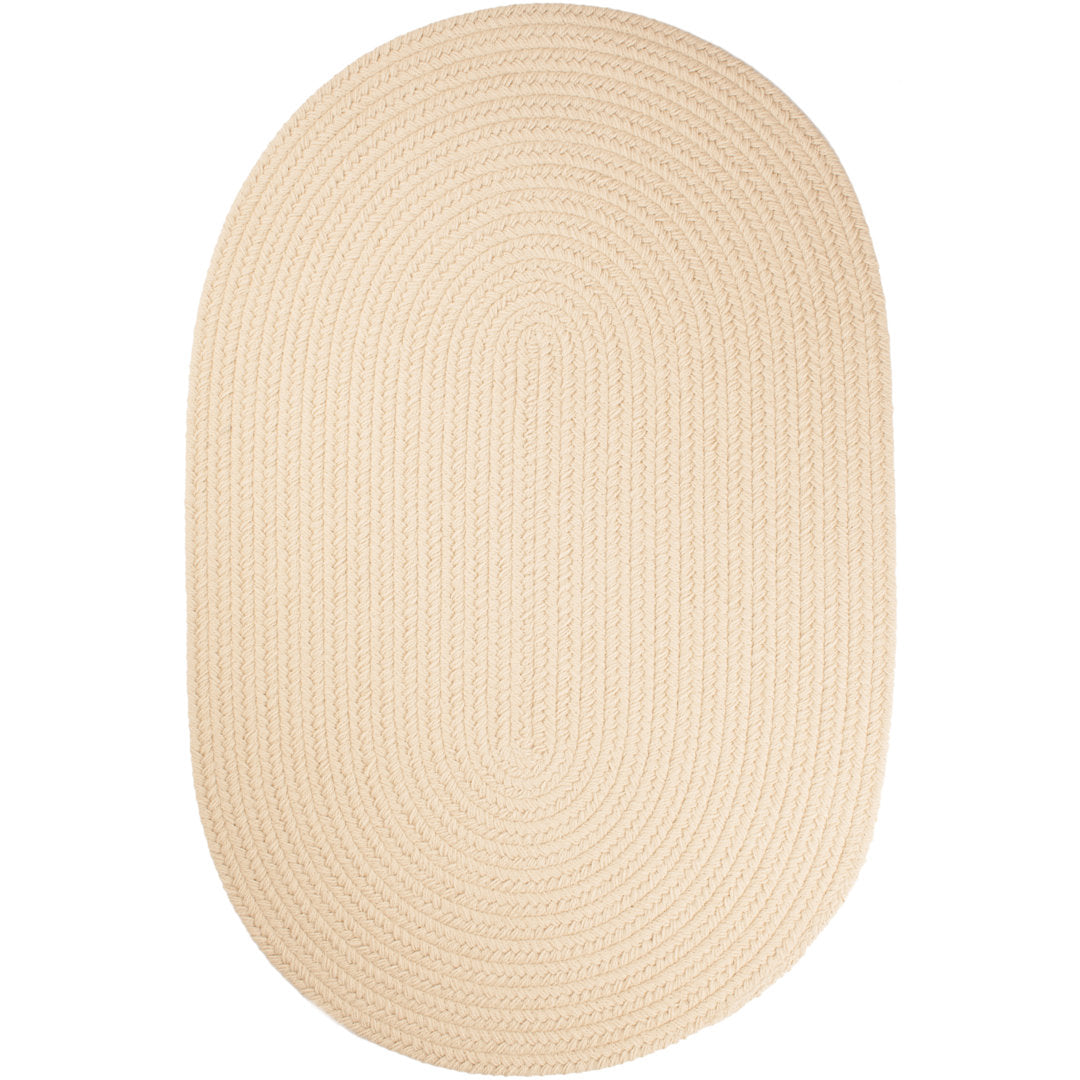 Smyth Handmade Cream Indoor/Outdoor Area Rug August Grove® Rug Size: Oval 2' x 4'