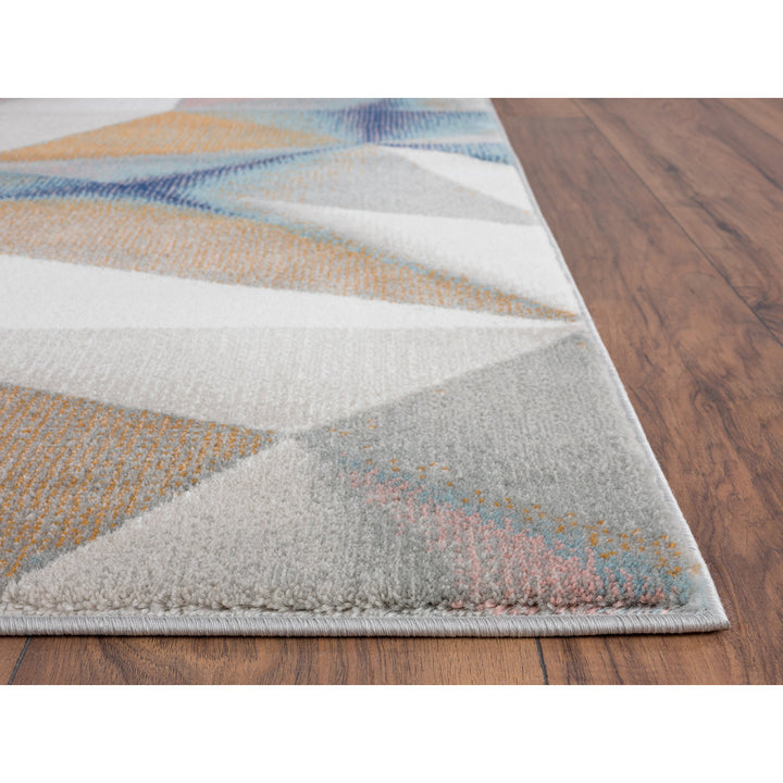 Jenifry Geometric Beige/Blue/Orange Area Rug Corrigan Studio® Rug Size: Rectangle 7'9" x 10'2"