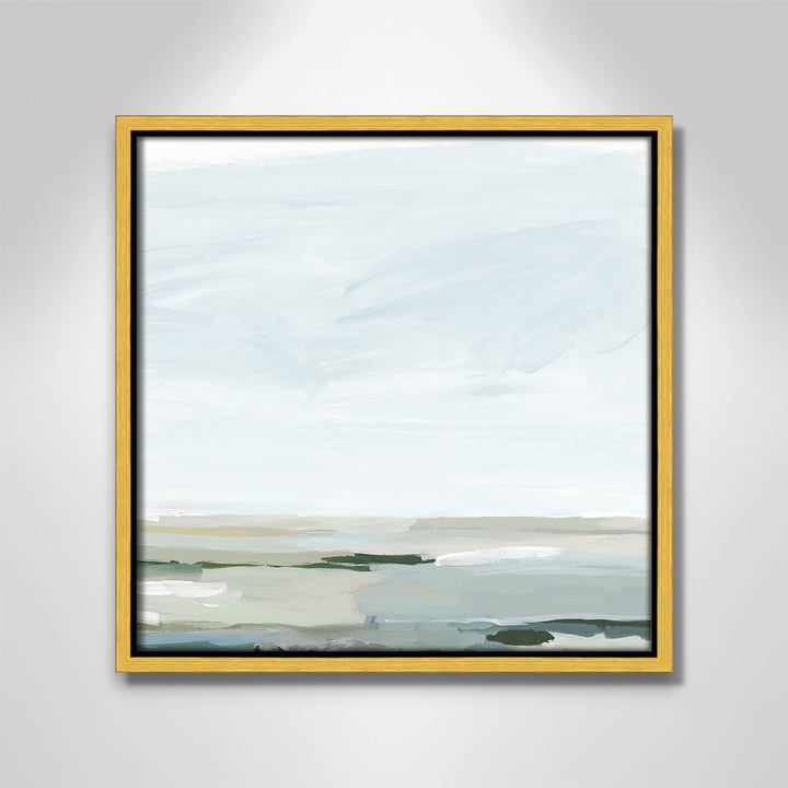 Pure Stillness - Floater Frame Painting Print on Canvas Joss & Main Size: 13.5" H x 13.5" W x 2" D Format: Gold