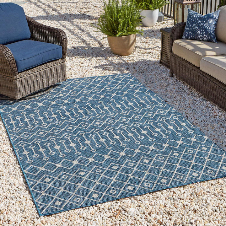 Innsbrook Southwestern Power Loom Teal Indoor/Outdoor Area Rug Laurel Foundry Modern Farmhouse® Rug Size: Rectangle 8' x 11'4"