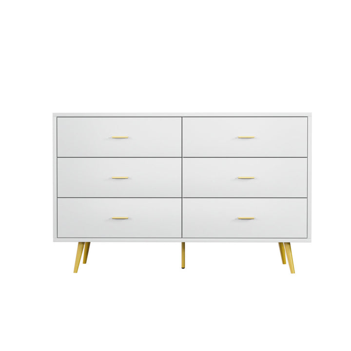 Kamily 6 Drawer 47.25" W Double  Dresser Mercer41 Color: White