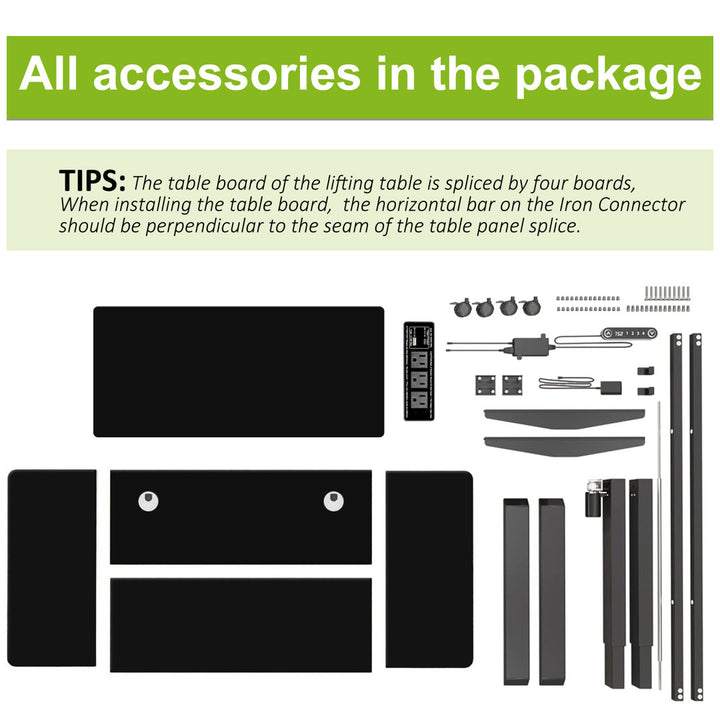 Kashif 55'' Electric Height Adjustable Standing Desk With 2 USB Ports, 3 Power Outlets, and 4 Casters, 2 Hooks, Big Mouse Pad Inbox Zero Color: Brown