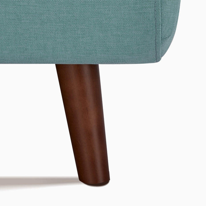Jacquelyn 30.31" Wide Convertible Chair Mercury Row® Teen Leg Color: Coffee Fabric: Seafoam Polyester