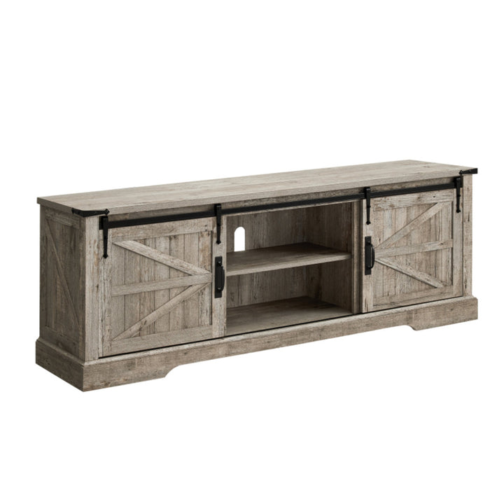 Bryndee Farmhouse TV Stand, Entertainment Center for TVs up to 75" Gracie Oaks Color: Light Rustic Oak