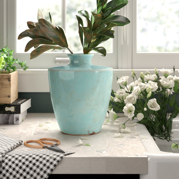 Uriah 9.8" Terracotta Table Vase Laurel Foundry Modern Farmhouse®