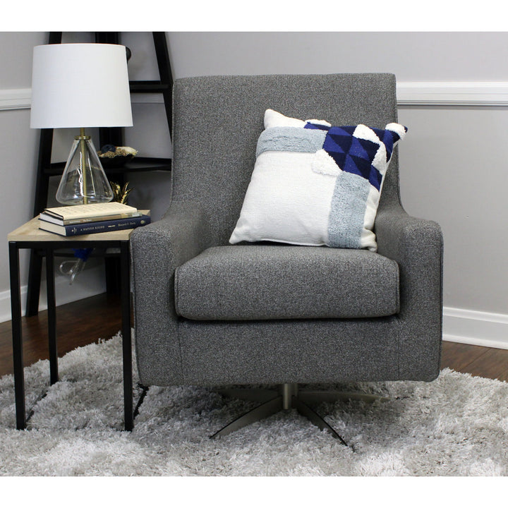 Basilina 26.25" Wide Swivel Armchair Wade Logan® Fabric: Terrace Granite Polyester Blend