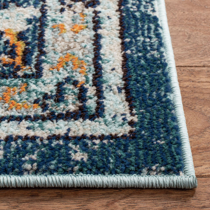 Felty Oriental Blue/Light Blue Area Rug Langley Street® Rug Size: Runner 2'2" x 10'