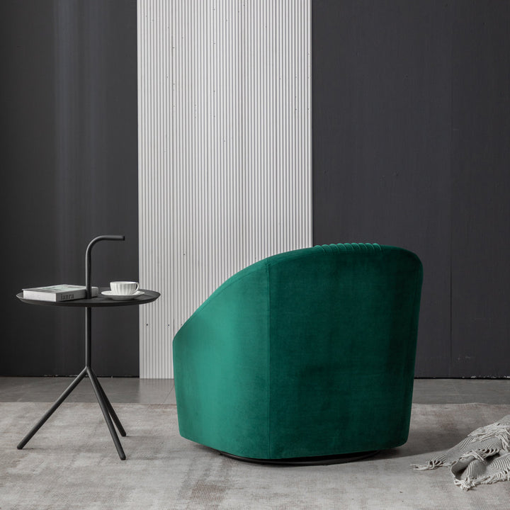 Arrun 28" W Velvet Swivel Barrel Chair (Set of 2) Wade Logan® Fabric: Green Velvet
