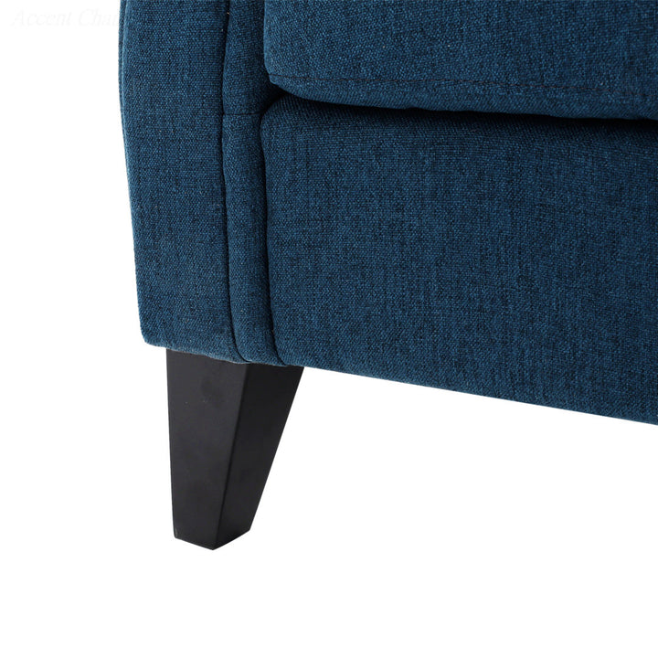 Losoto 91.44cm Wide Tufted Polyester Armchair Alcott Hill® Fabric: Navy Blue Fabric