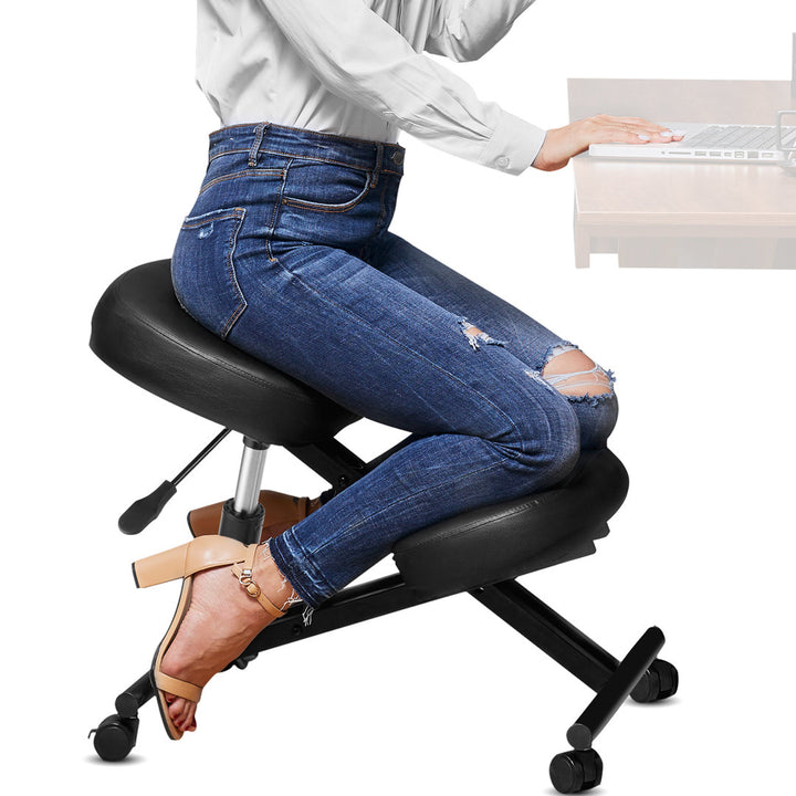 Ergonomic Kneeling Chair, Height Adjustable Stool With Thick Foam Cushions For Home And Office Inbox Zero