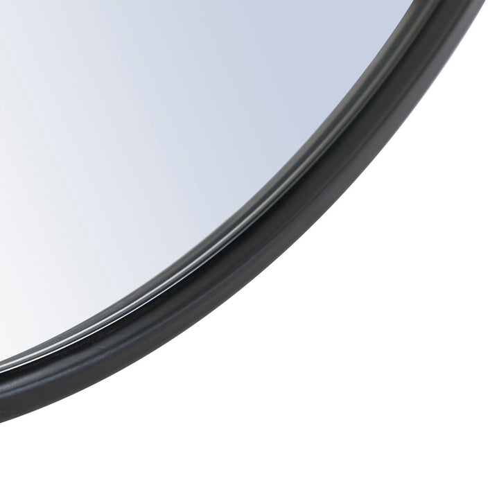 Sabine Metal Round Wall Mirror RE/FINE™ Size: 42" x 42" Finish: Black