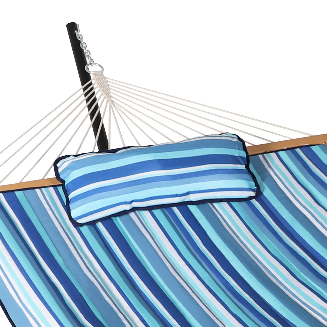 Bchester Double Spreader Bar Hammock with Stand Arlmont & Co. Color: Blue