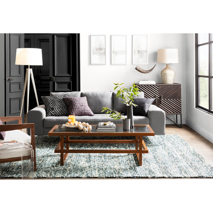 Improvisation II Gray - 3 Piece Picture Frame Multi-Piece Image Print Set on Plastic/Acrylic Mercury Row® Size: 33.5" H x 52.5" W x 1" D