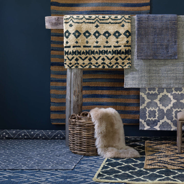 Kota Indigo Handwoven Wool Rug Dash and Albert Rugs Rug Size: Rectangle 6' x 9'