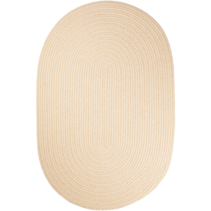 Smyth Handmade Cream Indoor/Outdoor Area Rug August Grove® Rug Size: Oval 2' x 4'