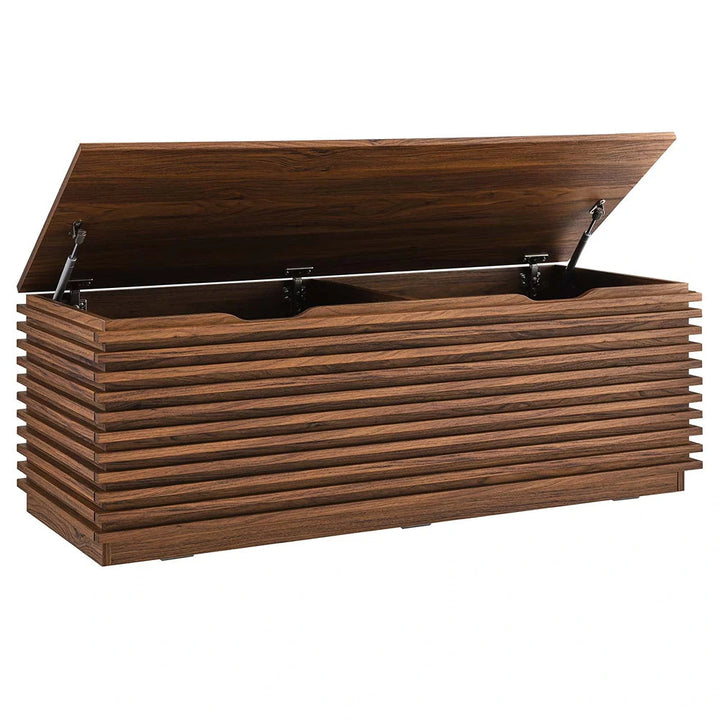 Modway Render 47" Wood Grain Storage Bench Modway
