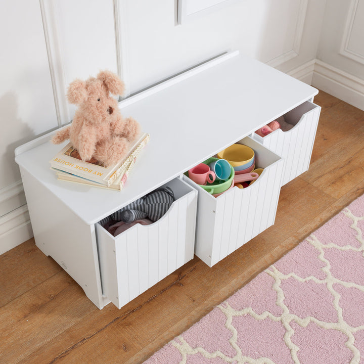 Nantucket Toy Storage Bench KidKraft Finish: White