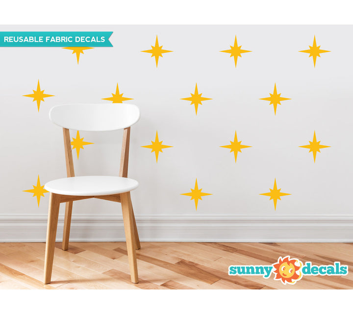 Schroeder Retro Stars Fabric Wall Decal (Set of 22) Zoomie Kids Color: Light Gray