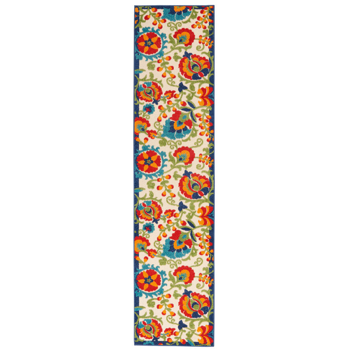 Bernia Floral Ivory/Red/Green Area Rug Wade Logan® Rug Size: Runner 2'3" x 8'