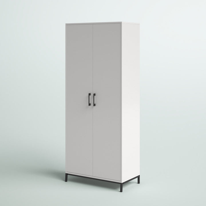 Clower 7 - Shelf Storage Cabinet Zipcode Design™ Finish: White