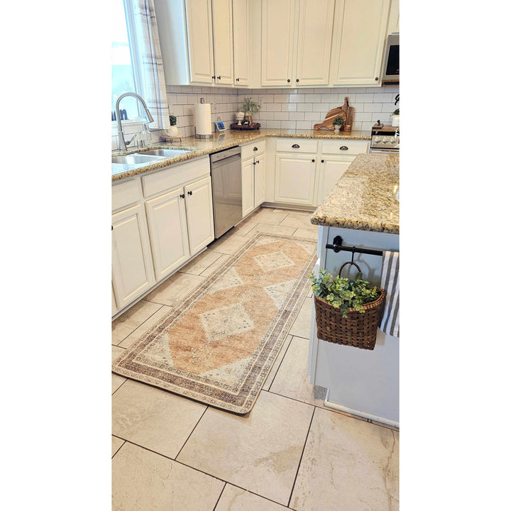 Albar Moroccan Machine Washable Brown Area Rug Foundry Select Rug Size: Runner 2'7" x 10'2"