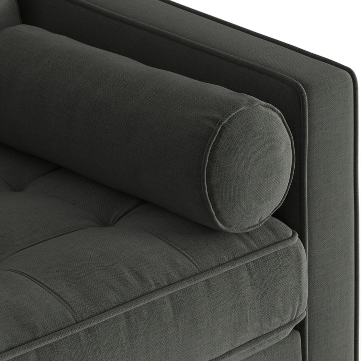 Geo 84" Upholstered Sofa AllModern Fabric: Charcoal Fabric