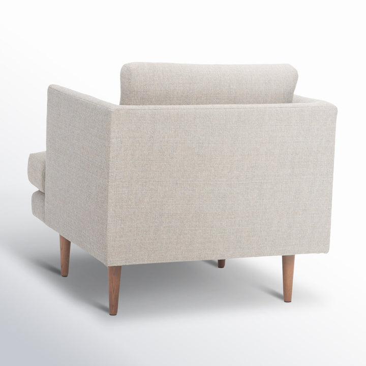 Miller Upholstered Armchair AllModern Fabric: Venga Light Grey Performance Cross Weave