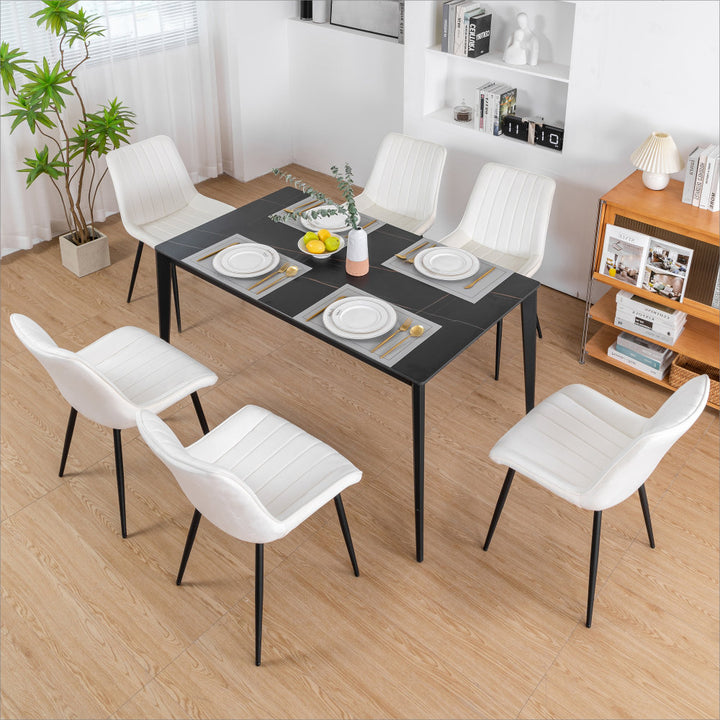 Birkland Dining Chair (Set of 6) Everly Quinn Upholstery Color: White