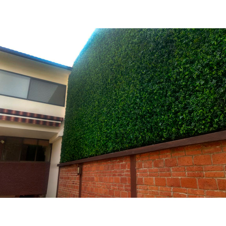 Artificial Green Foliage UV-protected for Outdoor Decor. (Set of 4) 19.68 in x 19.68 in panels (Set of 4) GreenSmart Dekor