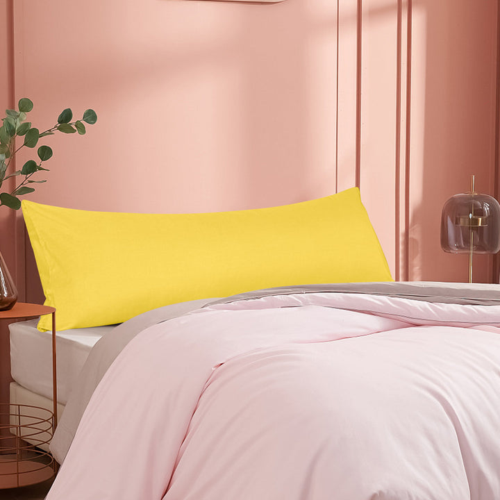 Body Pillow Cover, 1800 Brushed Microfiber Body Pillowcase with Envelope Closure - 20x54 Inches - NTBAY NTBAY Color: Yellow