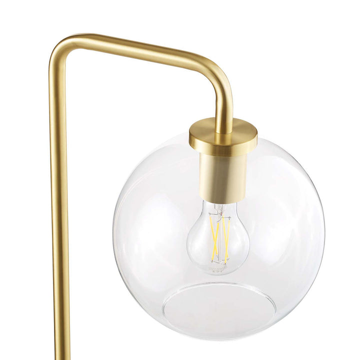 Modway Silo Glass Globe Glass and Metal Floor Lamp Modway Base Finish: Satin Brass