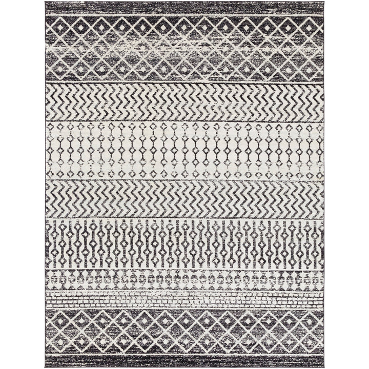 Lashavia Machine Woven Ivory/Dark Charcoal Area Rug Union Rustic Rug Size: Rectangle 3' x 5'