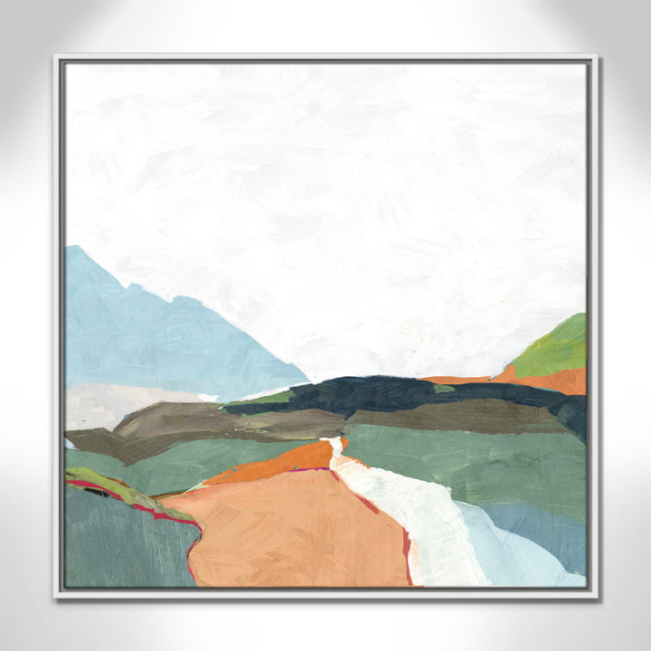 April Morning - Floater Frame Painting on Canvas Joss & Main Size: 31.5" H x 31.5" W x 2" D Format: White