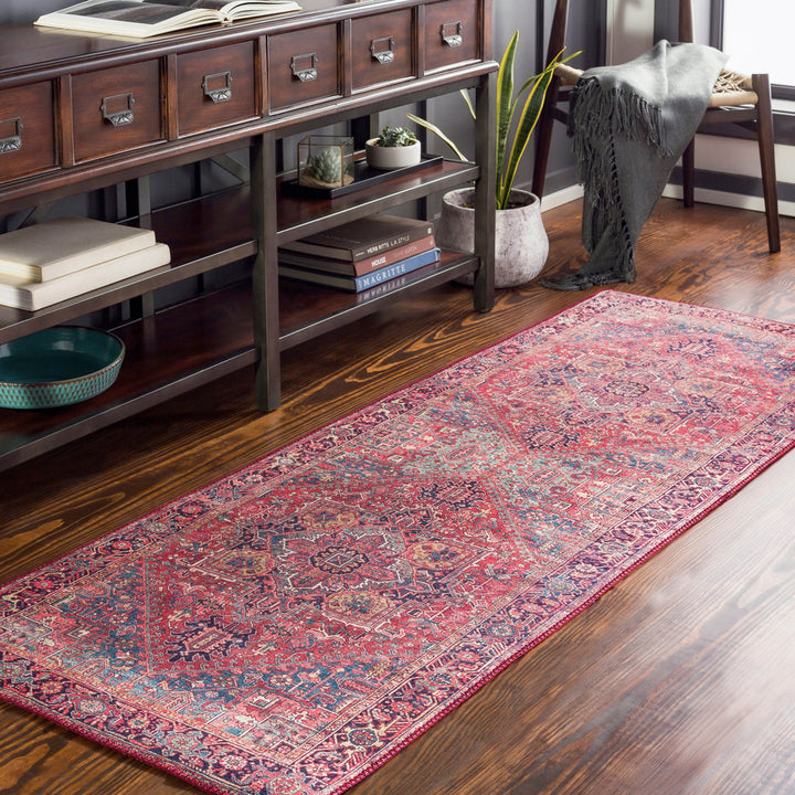 Fleckenstein Oriental Burgandy Area Rug Langley Street® Rug Size: Runner 2'6" x 7'6"