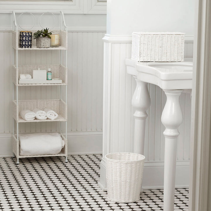 Bimal Paper Rope Gallon Waste Basket Bayou Breeze Color: White Capacity: 2 (Gallons)