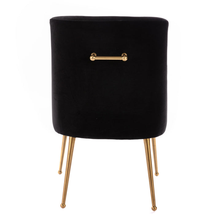 Magallanes Velvet Upholstered Side Chair (Set of 2) Willa Arlo™ Interiors Upholstery Color: Black
