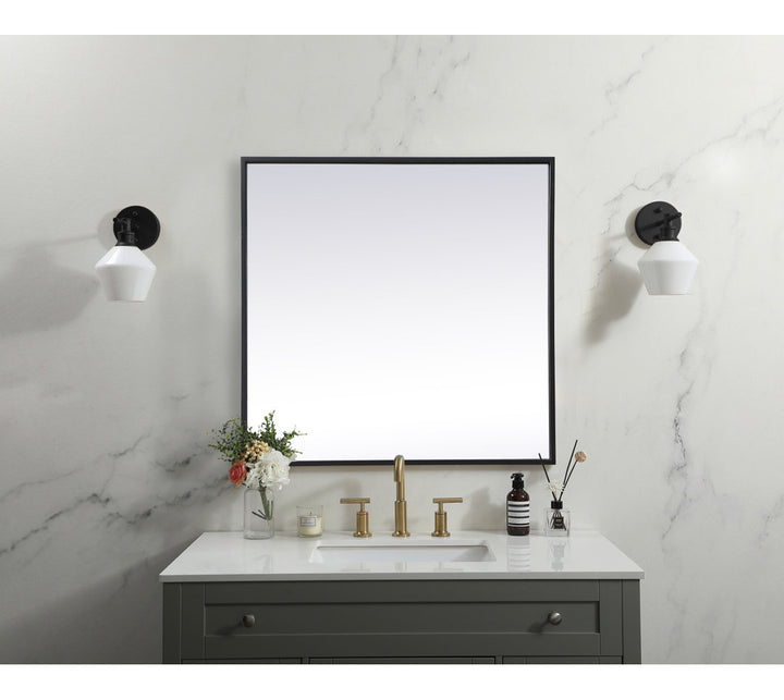 Valparaiso Accent Mirror Wade Logan® Size: 24"  x 24"  Finish: Black