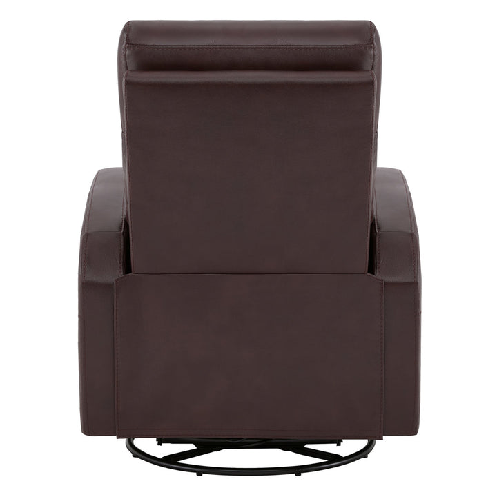 Arrianna-Fiona Genuine Leather Swivel Power Recliner Wade Logan® Upholstery Color: Burgundy