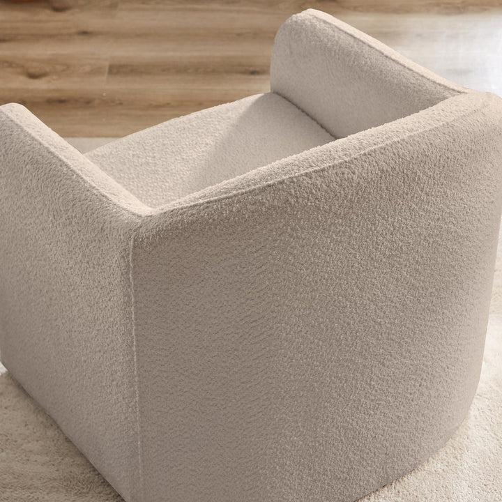 Daiona 31.2 inches Wide Armchair Accent Chair Ivy Bronx Fabric: 	Camel Boucle