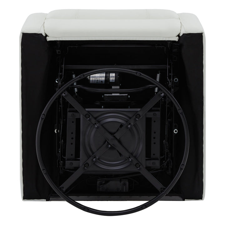 Arrianna-Fiona Genuine Leather Swivel Power Recliner Wade Logan® Upholstery Color: White Genuine Leather