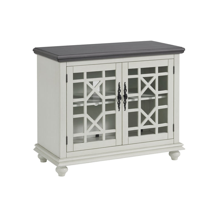 Ahmara 2 - Door Accent Cabinet Three Posts™ Color: Gray/White