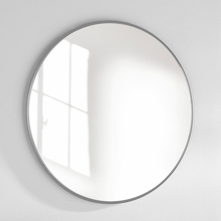 Sabine Metal Round Wall Mirror RE/FINE™ Size: 42" x 42" Finish: Silver