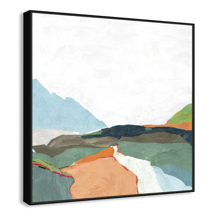April Morning - Floater Frame Painting on Canvas Joss & Main Size: 46.5" H x 46.5" W x 2" D Format: Black