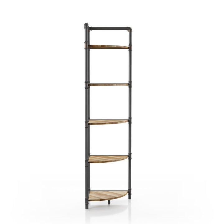Kenley Steel Corner Bookcase Steelside™ Size: (5 Tier) 63.75" H x 22.75" W x 15.25" D