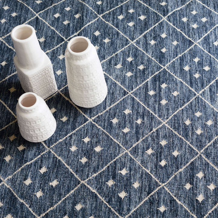 Kota Indigo Handwoven Wool Rug Dash and Albert Rugs Rug Size: Rectangle 5' x 8'