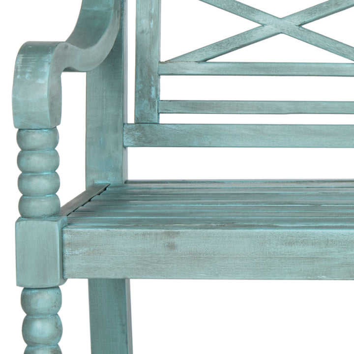 Paull Wooden Garden Bench Highland Dunes Color: Beach House Blue