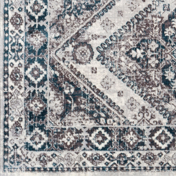 Rothenberg Abstract Aqua/Navy Area Rug Bungalow Rose Rug Size: Rectangle 9'3" x 12'3"