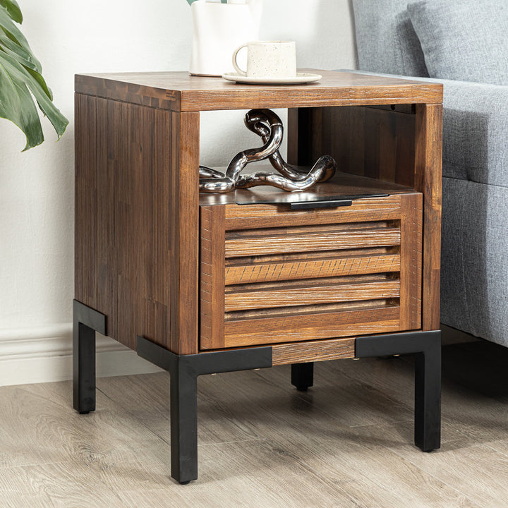 Miller Solid Wood Nightstand, Side Table Millwood Pines