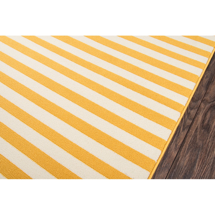 Yepez Striped Yellow/White Indoor / Outdoor Area Rug Breakwater Bay Rug Size: Rectangle 5'3" x 7'6"