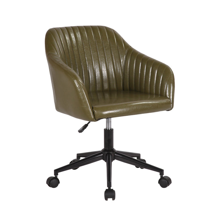 Flannigan Polyurethane Task Chair Greyleigh™ Upholstery Color: Green